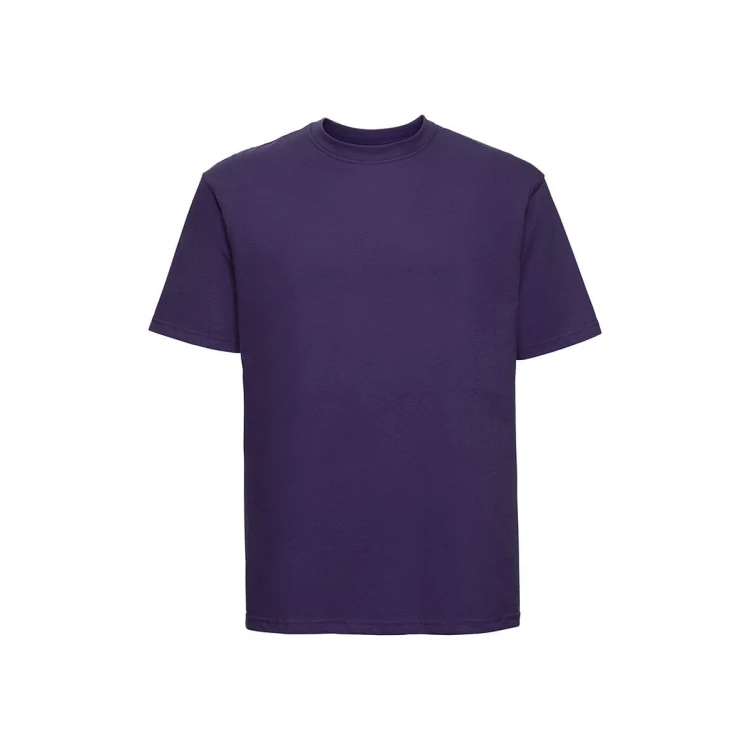 T-shirt classique RUSSELL en coton 100%, vue de face, prêt à personnaliser avec logo d'entreprise