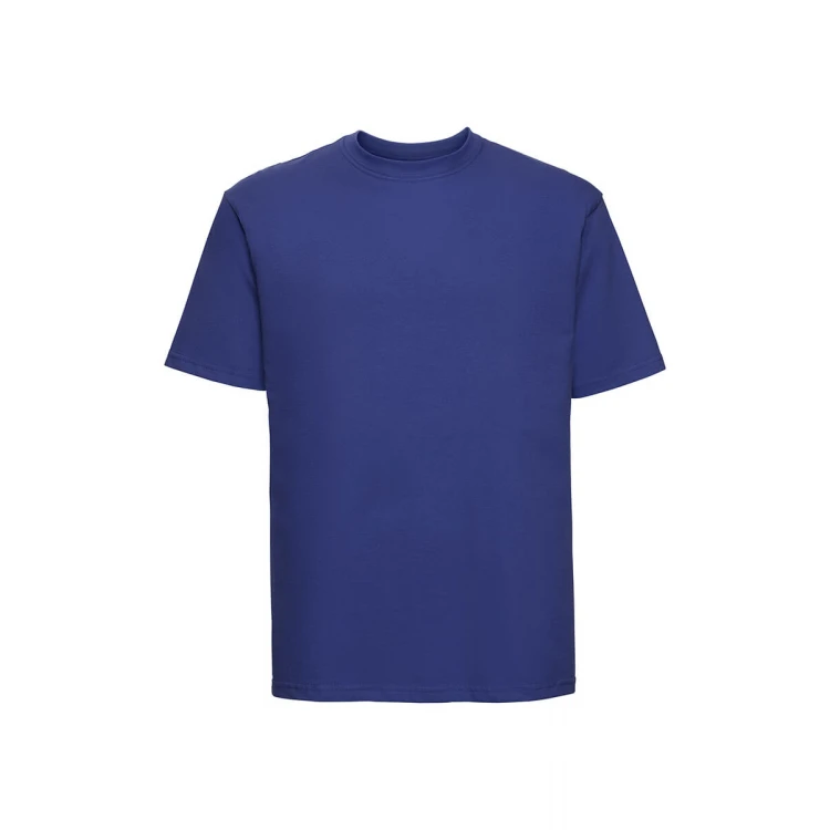 T-shirt classique RUSSELL en coton 100%, vue de face, prêt à personnaliser avec logo d'entreprise