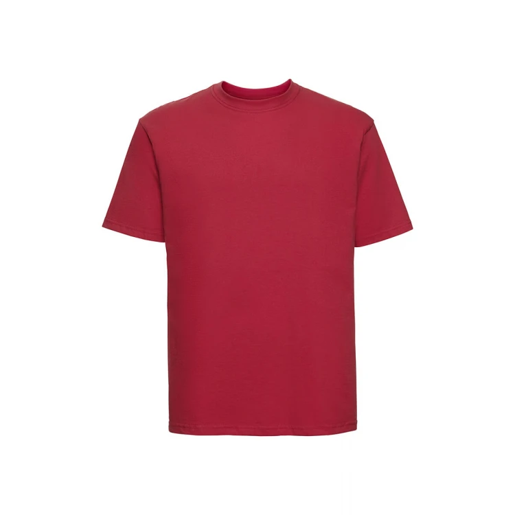 T-shirt classique RUSSELL en coton 100%, vue de face, prêt à personnaliser avec logo d'entreprise