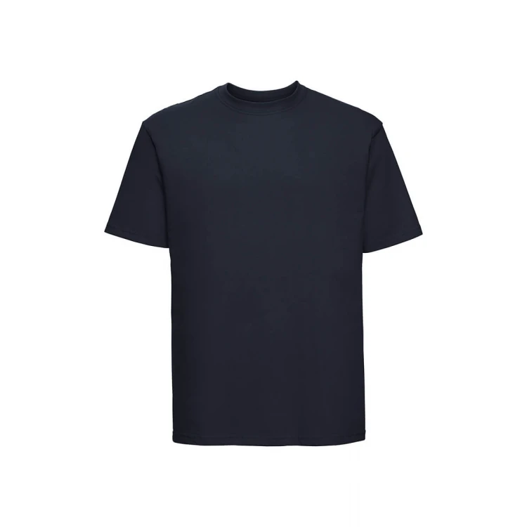 T-shirt classique RUSSELL en coton 100%, vue de face, prêt à personnaliser avec logo d'entreprise