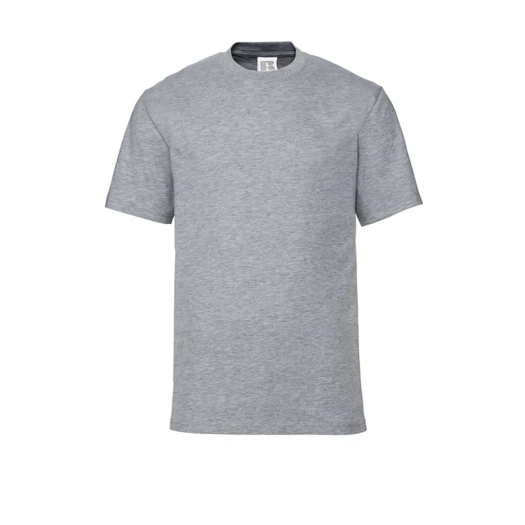 T-shirt classique RUSSELL en coton 100%, vue de face, prêt à personnaliser avec logo d'entreprise