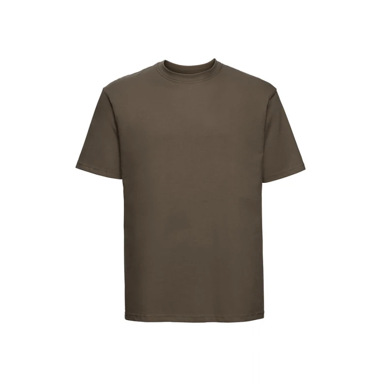 T-shirt classique RUSSELL en coton 100%, vue de face, prêt à personnaliser avec logo d'entreprise