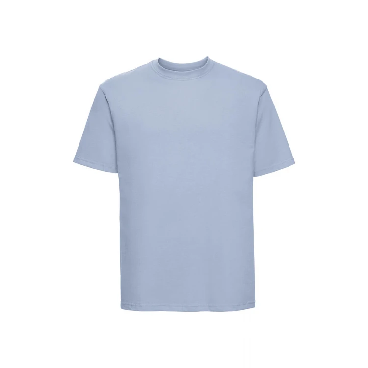 T-shirt classique RUSSELL en coton 100%, vue de face, prêt à personnaliser avec logo d'entreprise