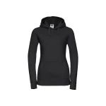 Sudadera mujer con capucha doble y bolsillo tipo canguro, personalizable con logo
