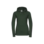Sudadera mujer con capucha doble y bolsillo tipo canguro, personalizable con logo