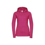 Sudadera mujer con capucha doble y bolsillo tipo canguro, personalizable con logo