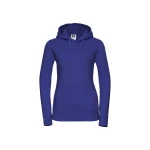 Sudadera mujer con capucha doble y bolsillo tipo canguro, personalizable con logo