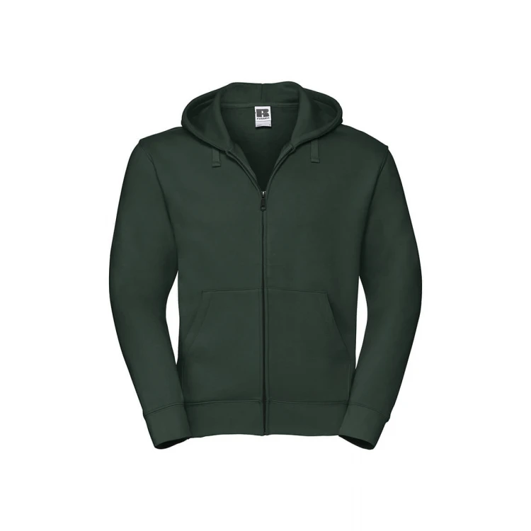 Sudadera con capucha y cremallera frontal RUSSELL Authentic en algodón poliéster, personalizable con logo