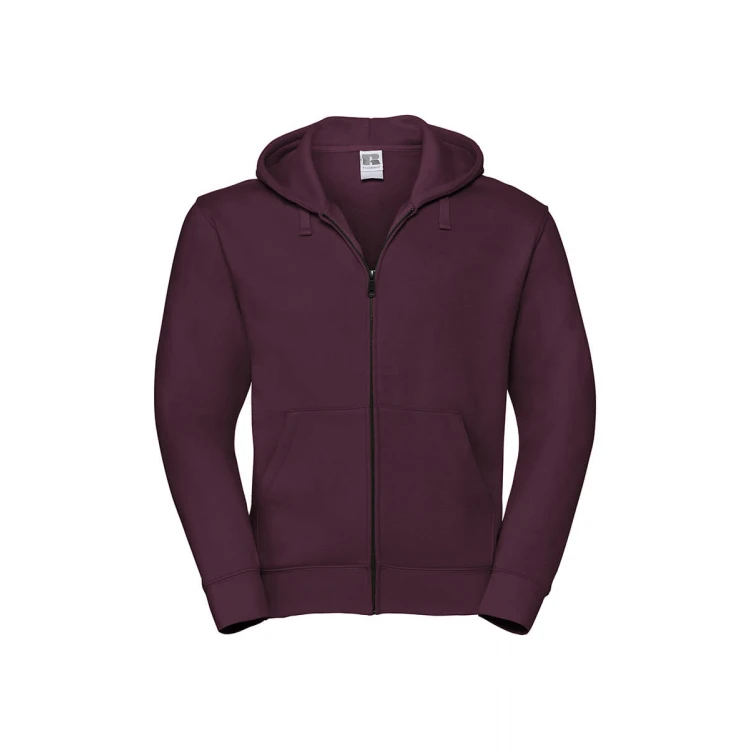 Sudadera con capucha y cremallera frontal RUSSELL Authentic en algodón poliéster, personalizable con logo