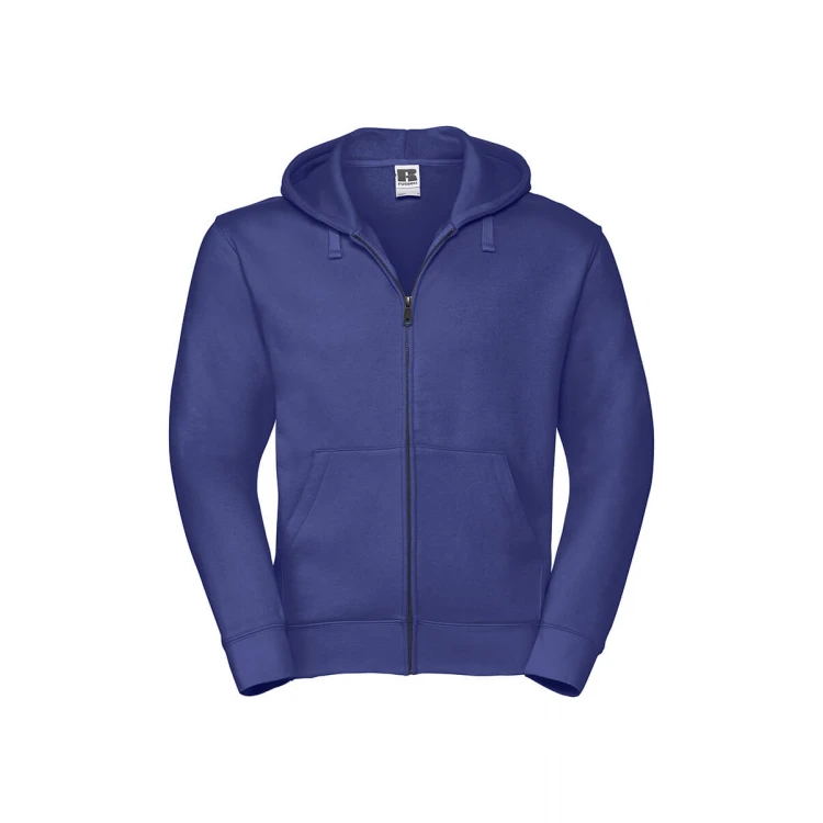 Sudadera con capucha y cremallera frontal RUSSELL Authentic en algodón poliéster, personalizable con logo