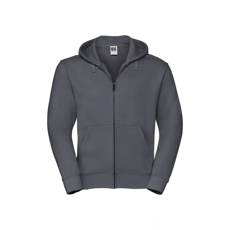 Sudadera con capucha y cremallera frontal RUSSELL Authentic en algodón poliéster, personalizable con logo
