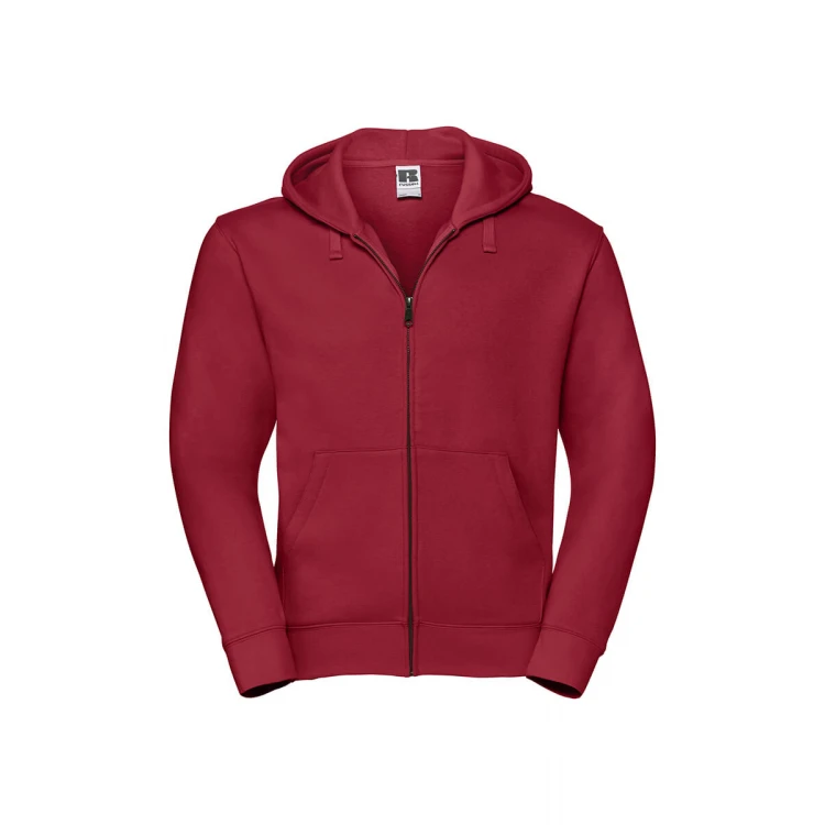 Sudadera con capucha y cremallera frontal RUSSELL Authentic en algodón poliéster, personalizable con logo