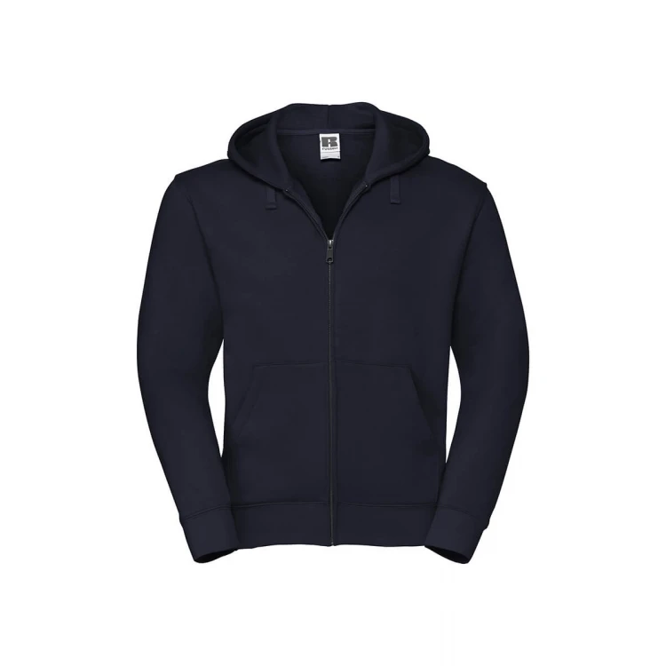 Sudadera con capucha y cremallera frontal RUSSELL Authentic en algodón poliéster, personalizable con logo