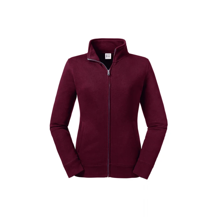 Sudadera mujer Russell Authentic zip en algodón con cremallera metálica, disponible personalizable
