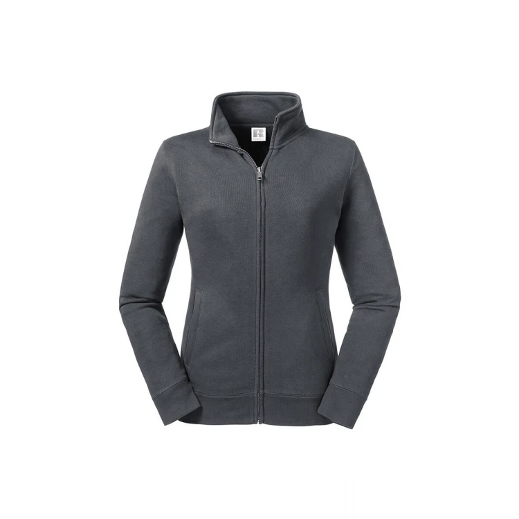 Sudadera mujer Russell Authentic zip en algodón con cremallera metálica, disponible personalizable