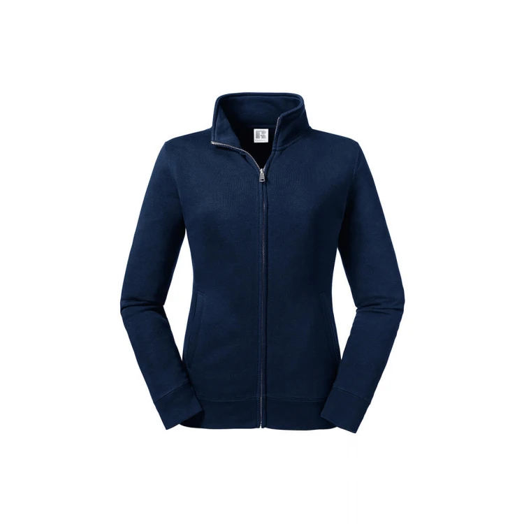 Sudadera mujer Russell Authentic zip en algodón con cremallera metálica, disponible personalizable