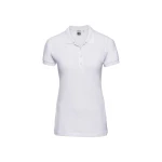 Polo mujer RUSSELL Stretch con cuello estrecho y botones de contraste para personalizar con logo