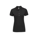 Polo mujer RUSSELL Stretch con cuello estrecho y botones de contraste para personalizar con logo