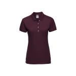 Polo mujer RUSSELL Stretch con cuello estrecho y botones de contraste para personalizar con logo