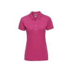 Polo mujer RUSSELL Stretch con cuello estrecho y botones de contraste para personalizar con logo