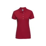 Polo mujer RUSSELL Stretch con cuello estrecho y botones de contraste para personalizar con logo