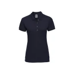 Polo mujer RUSSELL Stretch con cuello estrecho y botones de contraste para personalizar con logo