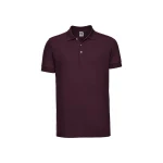 Polo RUSSELL Stretch con cuello y botones, vista frontal, disponible para personalizar con logotipo empresarial