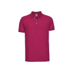 Polo RUSSELL Stretch con cuello y botones, vista frontal, disponible para personalizar con logotipo empresarial