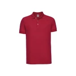 Polo RUSSELL Stretch con cuello y botones, vista frontal, disponible para personalizar con logotipo empresarial
