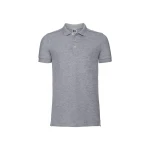 Polo RUSSELL Stretch con cuello y botones, vista frontal, disponible para personalizar con logotipo empresarial