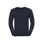Pullover RUSSELL collo a V in misto cotone e acrilico, colore in assortimento, da personalizzare con logo