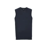 Sweat RUSSELL sans manches col V en coton acrylique, disponible à personnaliser avec logo d'entreprise