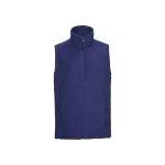 Chaleco forro polar RUSSELL con cuello alto, bolsillos laterales con zip y panel lateral para personalizar con logo