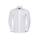 Camisa Oxford hombre RUSSELL cuello rígido en algodón-poliéster, disponible para personalizar con bordado o estampado