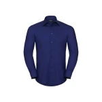 Camisa Oxford hombre RUSSELL cuello rígido en algodón-poliéster, disponible para personalizar con bordado o estampado