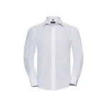 Camisa hombre RUSSELL Popeline LS con cuello rígido, disponible para personalizar con logo de empresa
