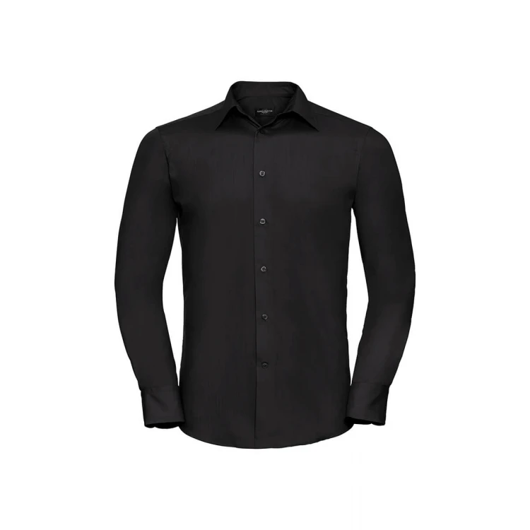 Camisa hombre RUSSELL Popeline LS con cuello rígido, disponible para personalizar con logo de empresa