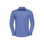 Camisa hombre RUSSELL Popeline LS con cuello rígido, disponible para personalizar con logo de empresa