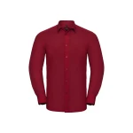 Camisa hombre RUSSELL Popeline LS con cuello rígido, disponible para personalizar con logo de empresa