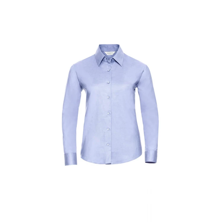 Camisa mujer RUSSELL Oxford LS manga larga para personalizar con logo