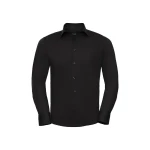 Camisa hombre RUSSELL Stretch LS de manga larga con cuello rígido y tejido algodón-elastano