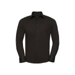 Camisa hombre RUSSELL Stretch LS de manga larga con cuello rígido y tejido algodón-elastano