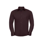 Camisa hombre RUSSELL Stretch LS de manga larga con cuello rígido y tejido algodón-elastano