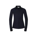 Camisa mujer RUSSELL Stretch LS en algodón y elastano, tallas XS-4XL, disponible para personalización con logo