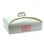 Scatole porta torte rettangolari in cartone alimentare certificato con design elegante.