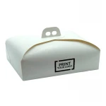 Scatole porta torte rettangolari in cartone alimentare certificato con design elegante.
