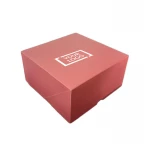 Scatola pieghevole per torte in cartone alimentare certificato, personalizzabile con stampa a caldo o serigrafia.