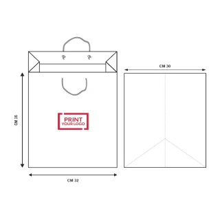 Borse in carta "Gourmet" 32+30x35