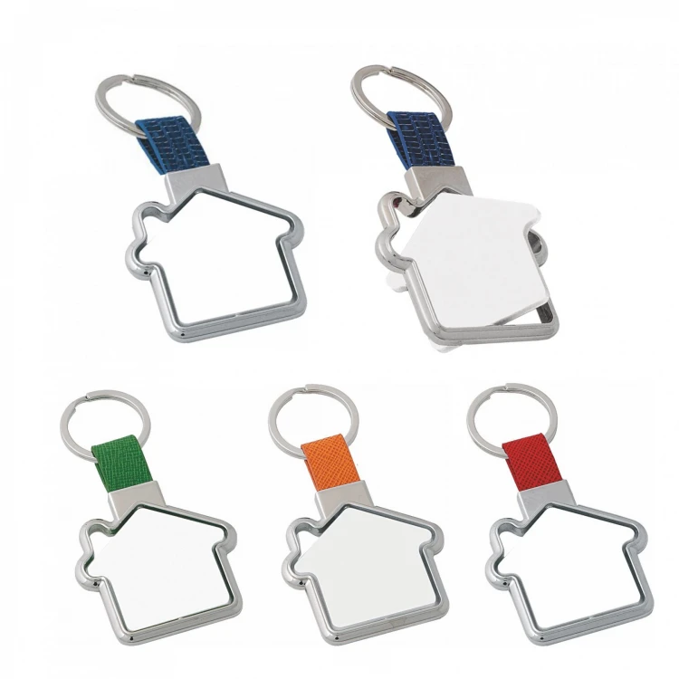 House-shaped revolving key ring