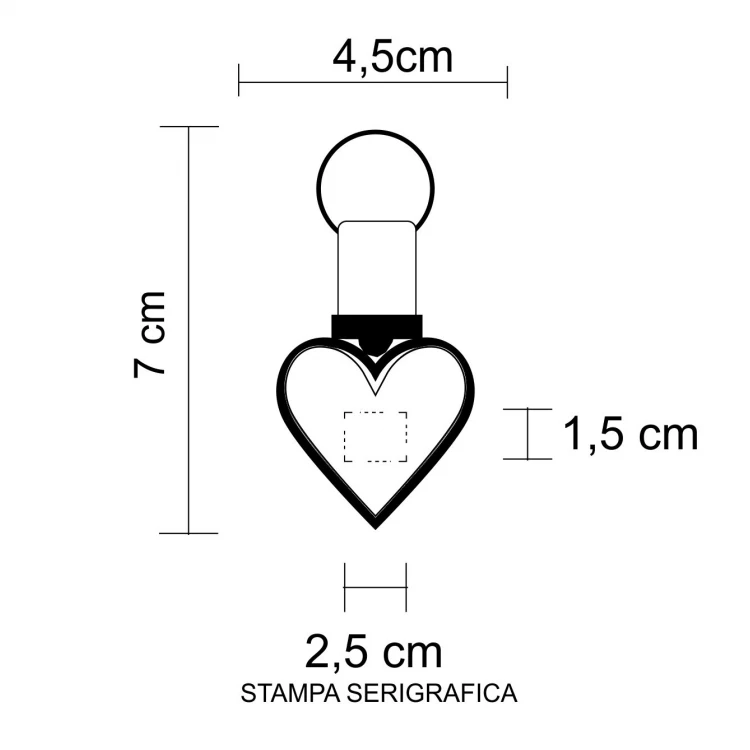 Heart-shaped revolving key ring